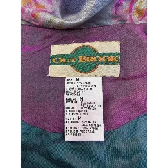 Vintage 80s/90s Outbrook Women's Size M Floral Jacket - Picture 4 of 9